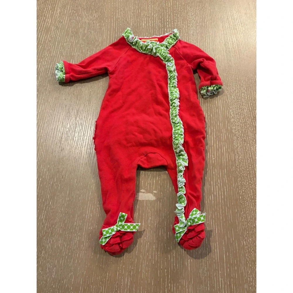 Baby Girls Disney Minnie Mouse OshKosh Holiday Outfit Lot 9-12M 12M Red Blue